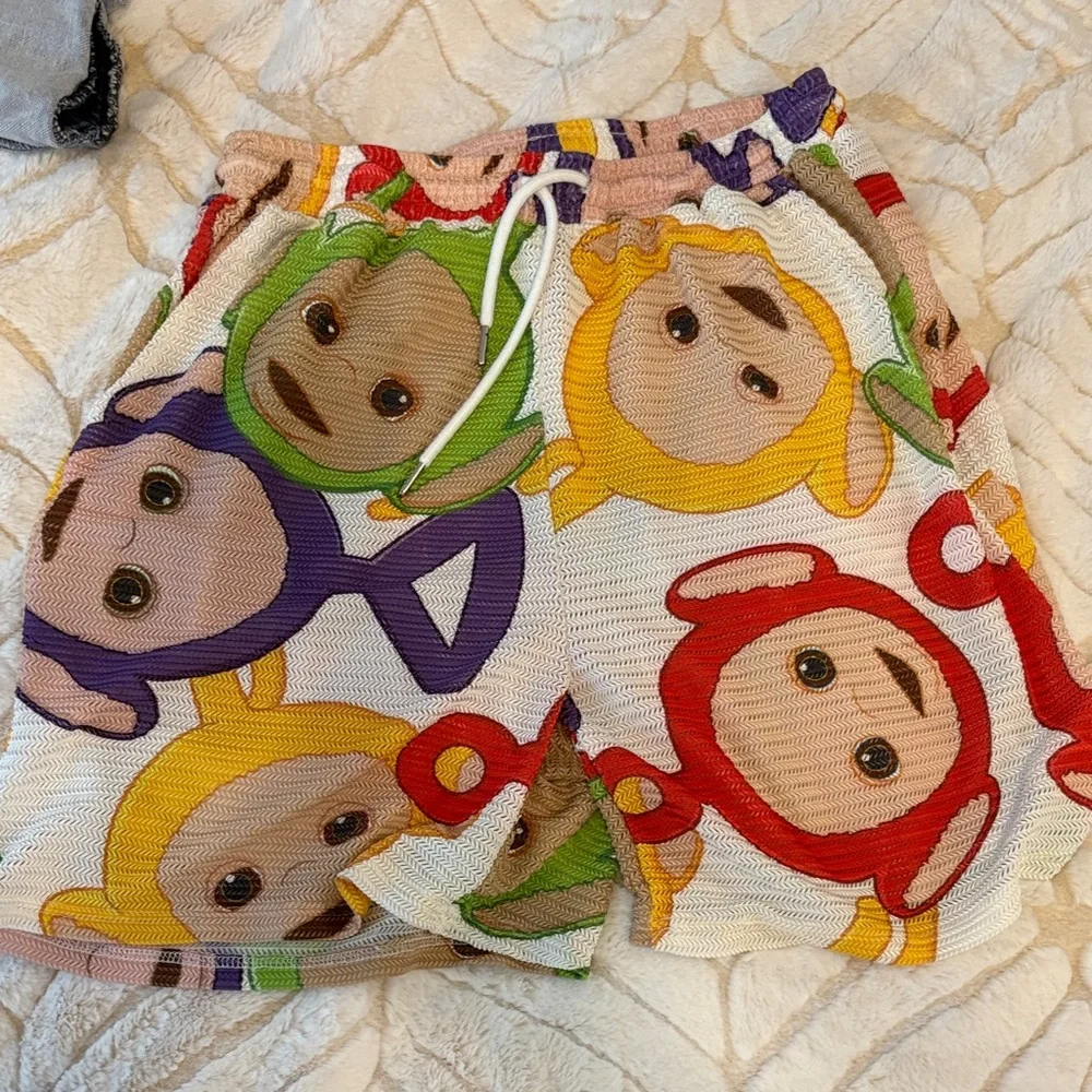 Teletubbies Colorful Men’s Cartoon Character Shorts - Picture 1 of 1